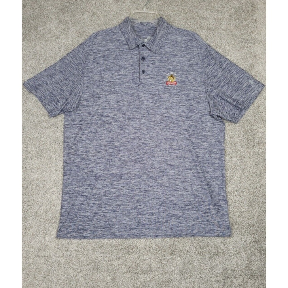 Under Armour Men's XL Polo Shirt Oakmont 2016 US Open Golf  Heathered Gray